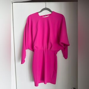 Zara Vibrant Pink Long Sleeve Dress